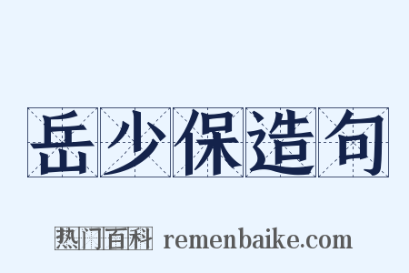 岳少保造句是什么意思的图片